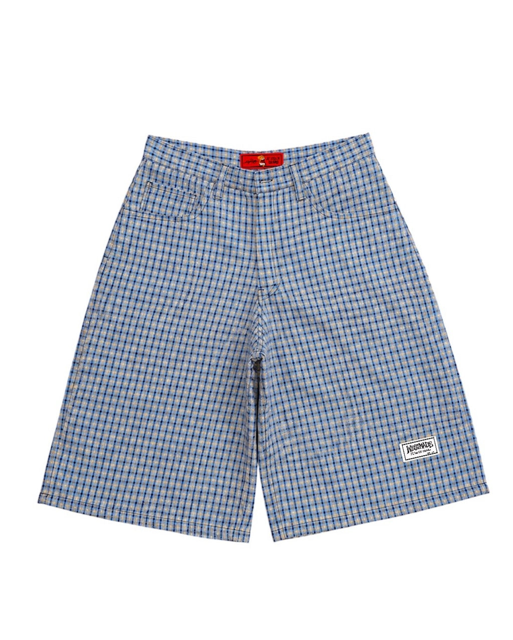 WEST Plaid Long Shorts