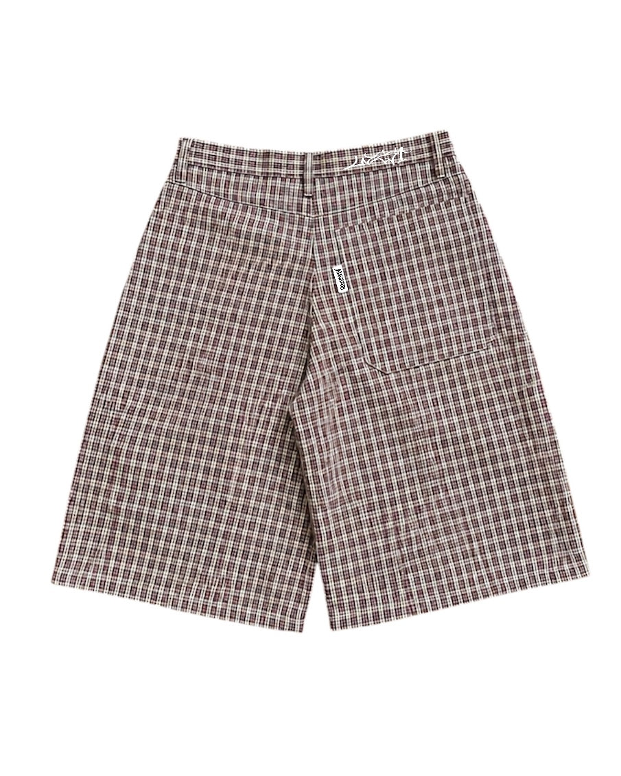 WEST Plaid Long Shorts