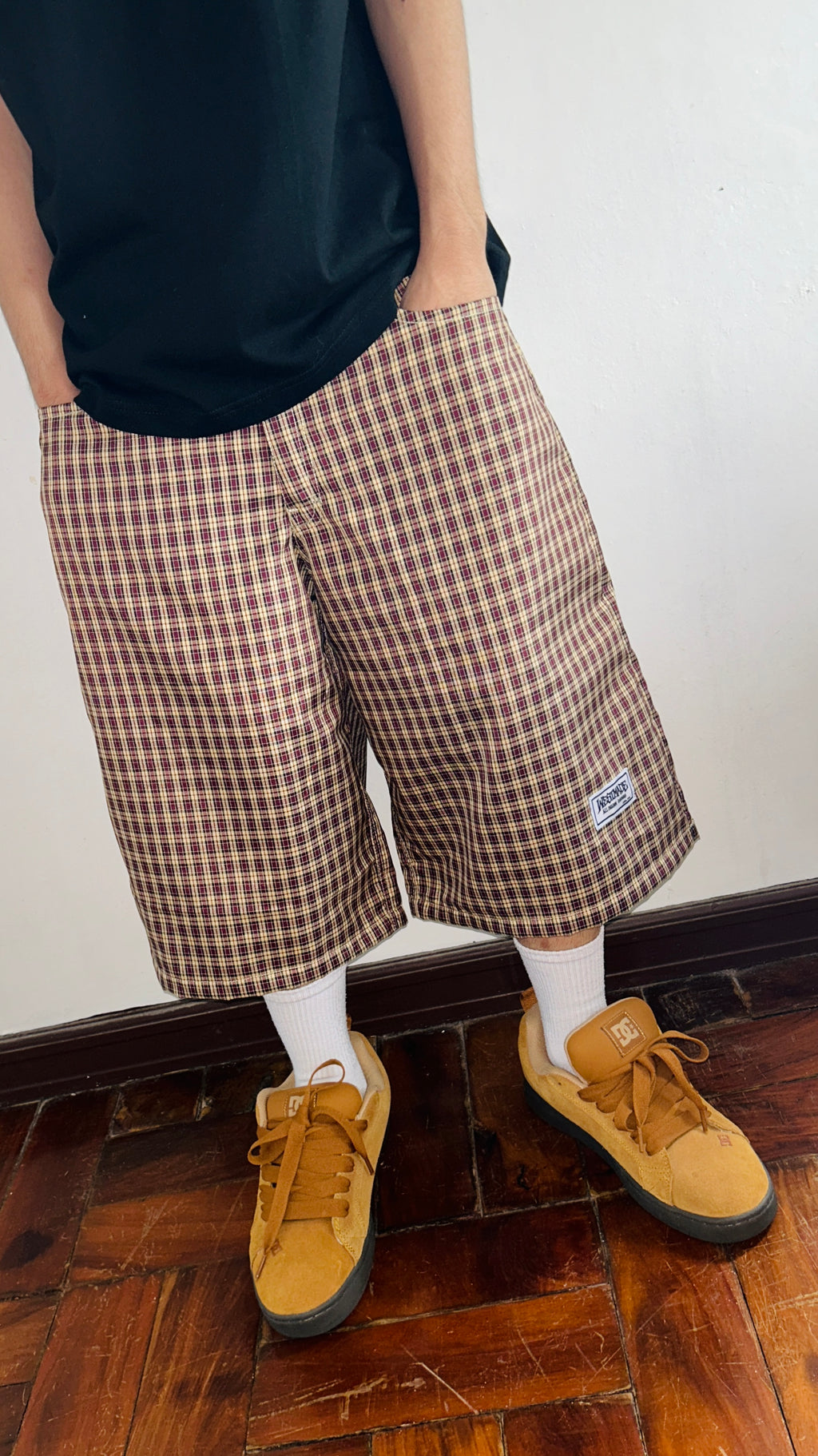WEST Plaid Long Shorts