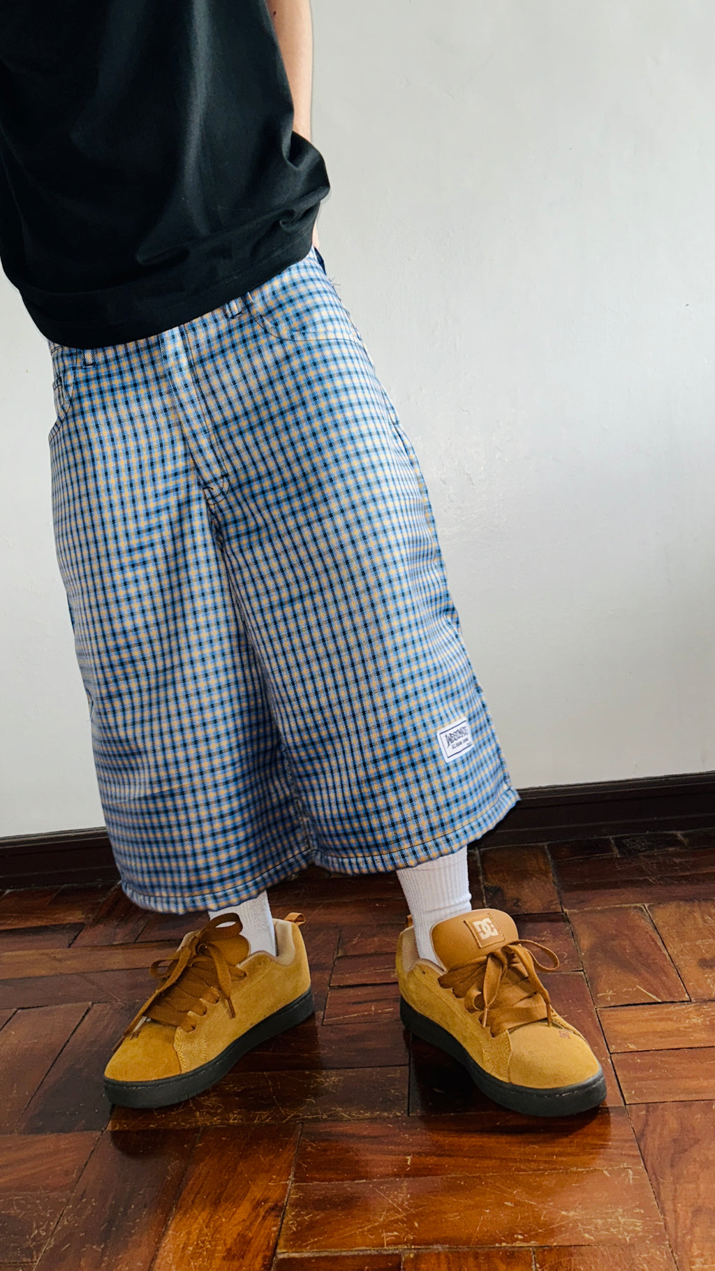 WEST Plaid Long Shorts