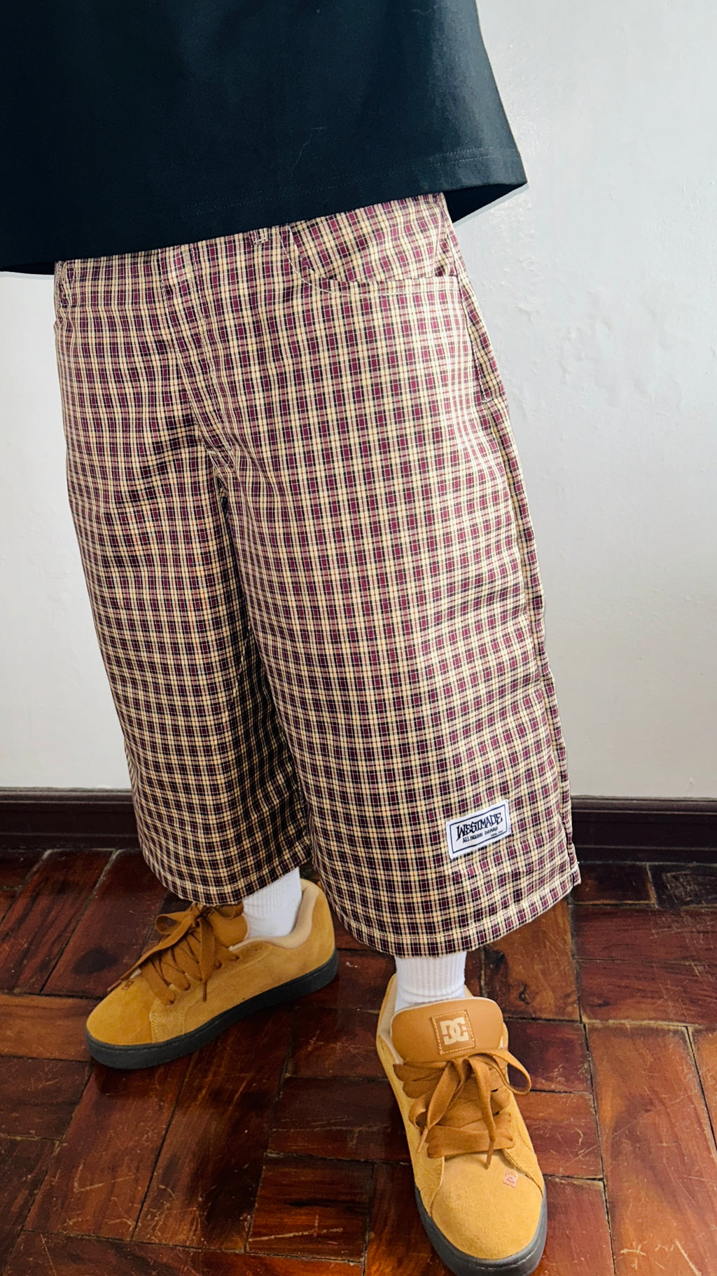 WEST Plaid Long Shorts
