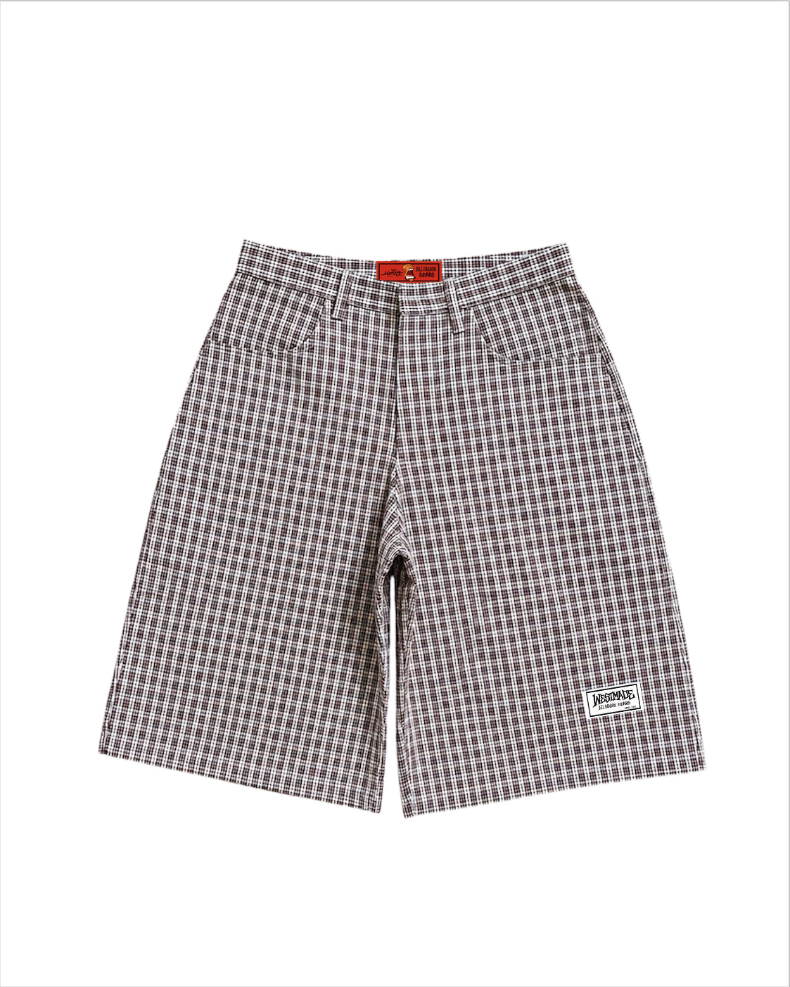 WEST Plaid Long Shorts